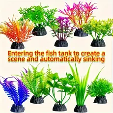10 Planta Artificial decoração para aquário