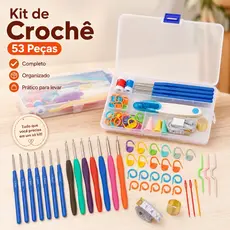 Kit 53 Croche Amigurumi Ferramenta Agulhas Acessórios Completo