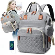 Mochila Original À Prova D'água Para Maternidade Com Porta-Garrafas E Fraldas Meninas Meninos