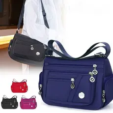 Bolsa Feminina Impermeável De Nylon De Grande Capacidade De Ombro Crossbody