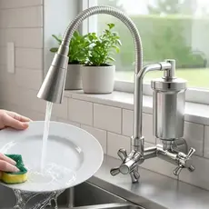 Torneira Cozinha Parede Flexível Filtro Gourmet 2 Jatos Com Refil