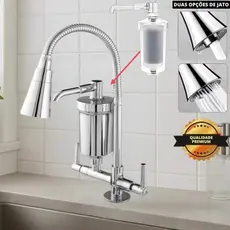 Torneira Abs Filtro Cozinha 1/4 De Volta Gourmet Mesa ABS Com Refil