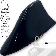 Antena Veículo Automotivo Shark Tipo Barbatana Tubarão Universal Esportiva Funcional Recepção Rádio Sinal AM FM Teto …