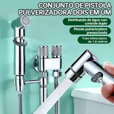 Ducha Higiênica Duas Saídas 1/2" | Kit Banheiro Com Registro e Chuveirinho Manual