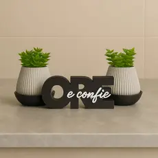Vaso Decorativo com Palavra Ore e confie super resistente, alta qualidade Decoração BIG Bricks