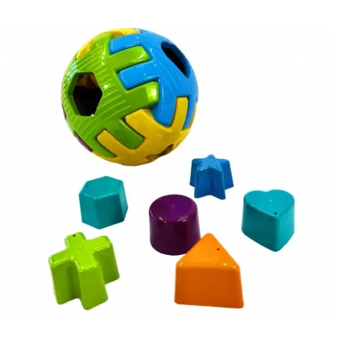 Bola Didática Educativa Baby Encaixe Formas Geométricas Brinquedo Infantil Seguro Colorido