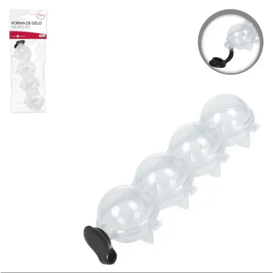 Forma de Gelo Esferico 23cm Silicone para Drinks Whisky Coqueteis Bar Esfera Grande Reutilizavel Facil Desenformar