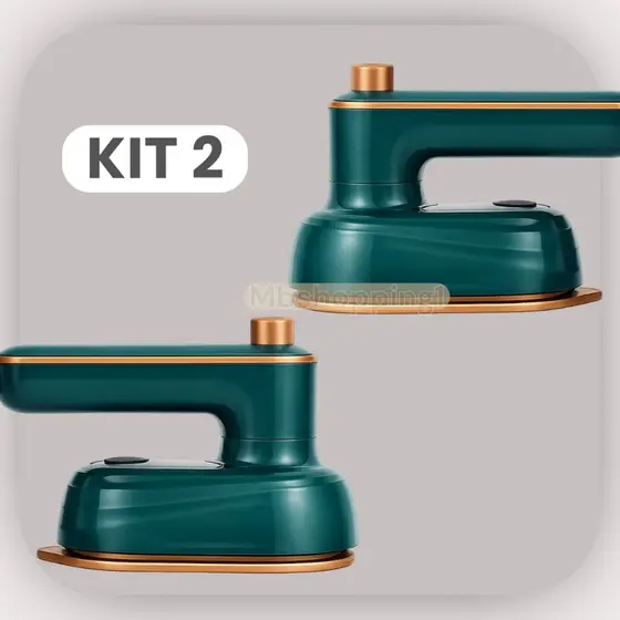 KIT 2 Mini Ferro De Passar Roupas Livre Utilização Viagem Elétrico Portátil 110v e220v  Bivolt Facil