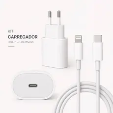 Kit Carregador Turbo 35w Lightning Carregamento Rápido 1M