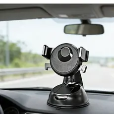 Suporte De Celular Veicular Carro Com Ventosa Painel Rotação 360 Preto CJ-80