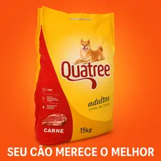 Ração Quatree Carne 15kg Adultos Postagem Imediata Ração