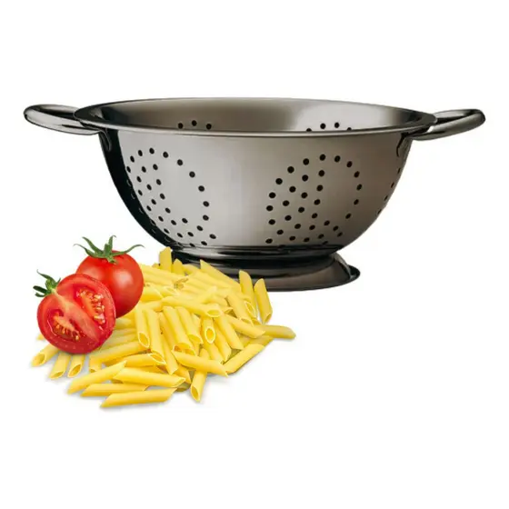 Escorredor De Macarrão Massa Aço Inox Utensílios De Cozinha