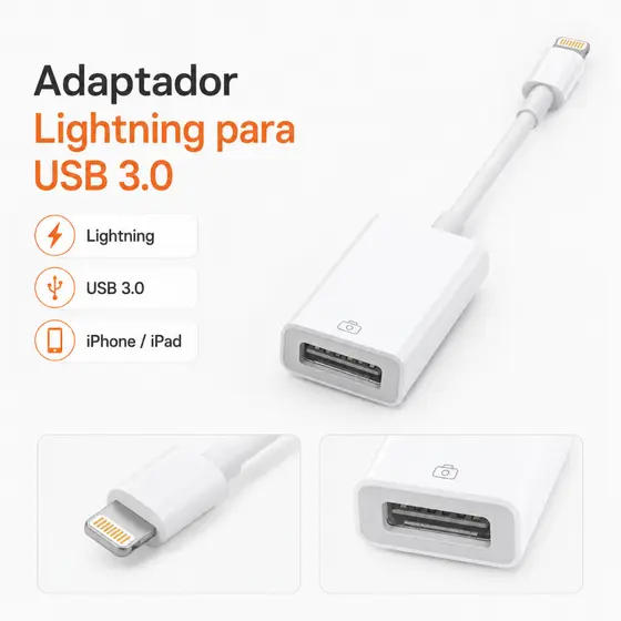 Cabo Otg Usb Compatível Com iPhone E iPad Pendrive Teclado Estável não é fácil mau ZHQ-11