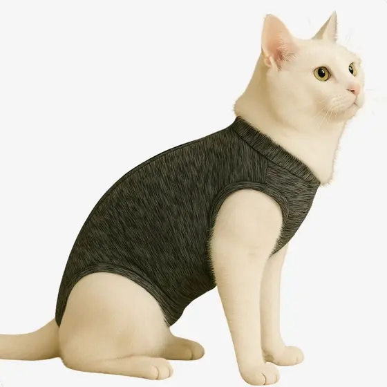 Roupa proteção pós cirurgia de castração para cães e gatos com velcro no pescoço para macho e femea.