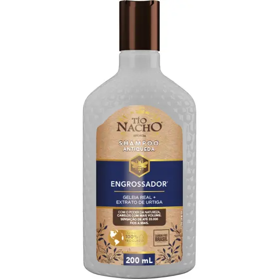 Shampoo Tio Nacho Engrossador 200ml - Antiqueda e Mais Volume