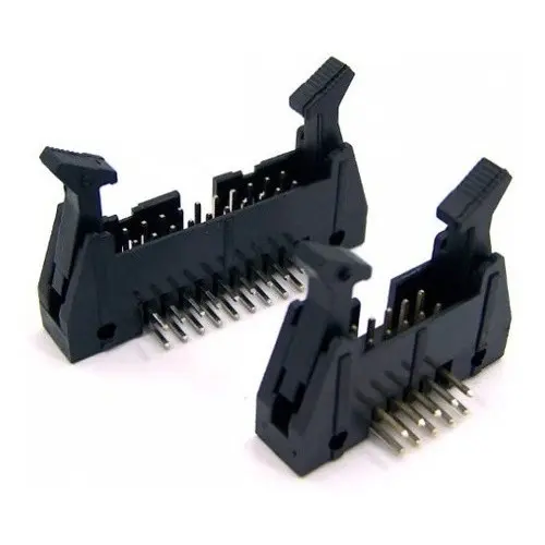 Kit 100 Peças - Conector Header 20p C/ Travas  90 Graus Pci