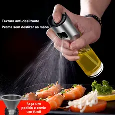 Pulverizador Azeite Vinagre Spray 100ml garrafa de spray de vidro de aço inoxidável cozinha salada