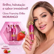 Kit Gloss Labial Hidratante LipHoney + Sabores (Morango, Manga, Uva,etc | Brilho Intenso Estilo Fran