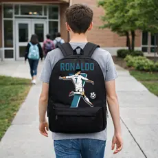 Mochila Escolar Com Relógio Pulseira Mala Reforçada Notebook Impermeável Escolar Trabalho