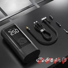 Mini Compressor de Ar Sem Fio 4000mAh | Inflador Pneu Carro Moto Bike Digital LED Automático M6