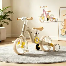 Bicicleta de Equilíbrio e Deslize 2 em 1, Anti-Tombamento, Brinquedo Infantil Unissex para Crianças de 2 a 6 Anos-P24