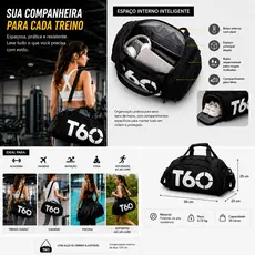 Mala Esportiva Academia Unissex Transversal e Mochila