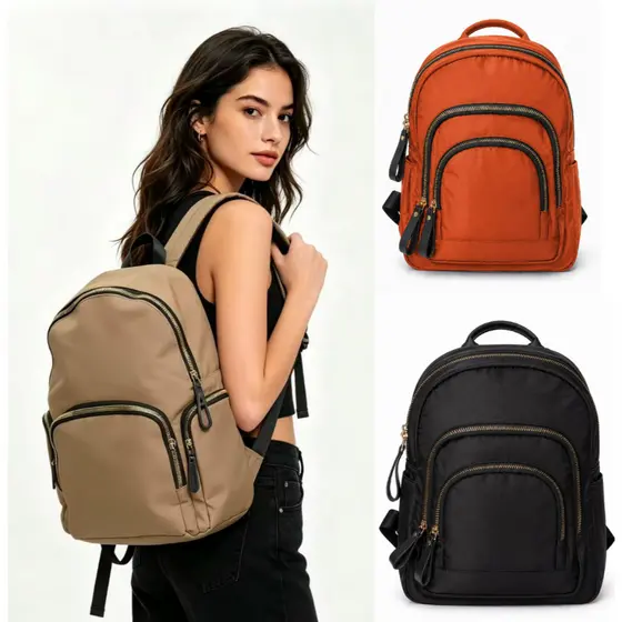 Mochila Feminina Impermeável Escolar Trabalho Juvenil Cores Resistente