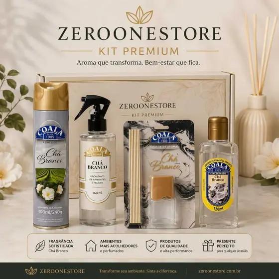 Kit Coala Chá Branco 4 Itens