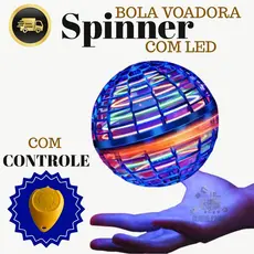 Bola Voadora Spinner Bola Boomerang Mini Drone Com Luz Voador Interativo Infantil Rosa Ou Azul