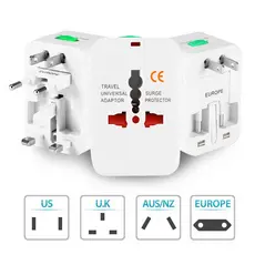 Adaptador Internacional Tudo-Em-Um universal adaptador Tomadas Plug global de viagem + 150 Países