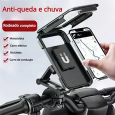 Suporte Porta-Celular para Moto Bicicleta 6.7 Polegadas - Articulável 360° e Á Prova D'água IPX6
