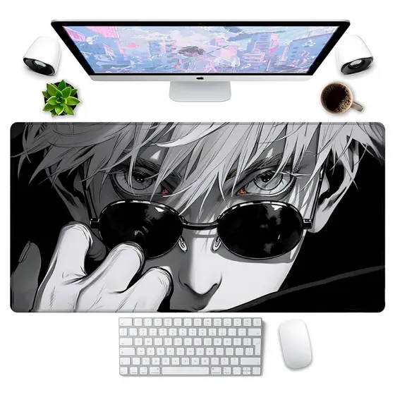 Mousepad Exclusivo Gojo Preto e Branco 70x35cm Speed P/Desktop 1912