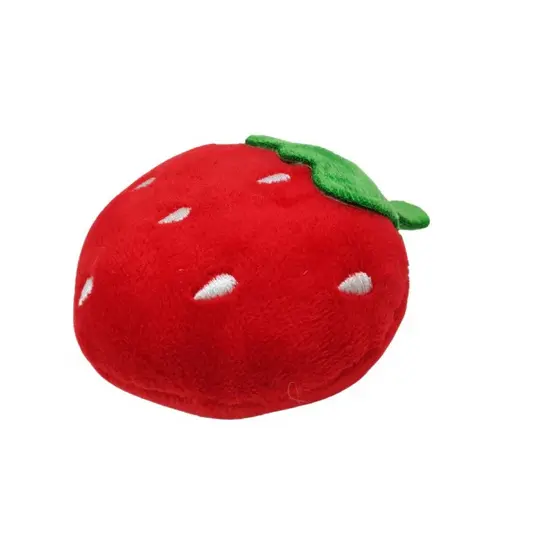 Mordedor de pelúcia para cachorro - Morango com apito - Qualidade Premium- Envio imediato- BW15034
