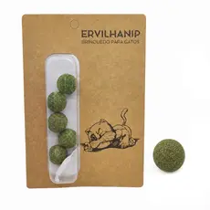 Kit Bolinhas De Catnip Natural Brinquedo Para Gatos Erva De Gato Estimulante Saudável Pet Premium 2cm