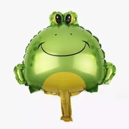 12 Balão Metalizado Sapo Fazendinha Centro De Mesa 32cm
