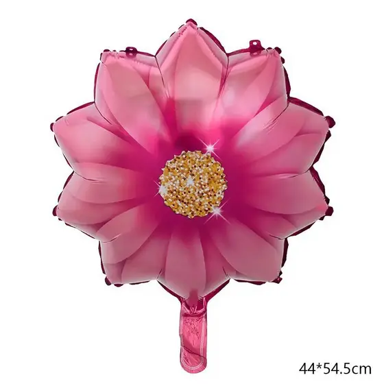 10 Balão Metalizado Flor Girassol Rosa Festa Jardim Decoração Enfeites