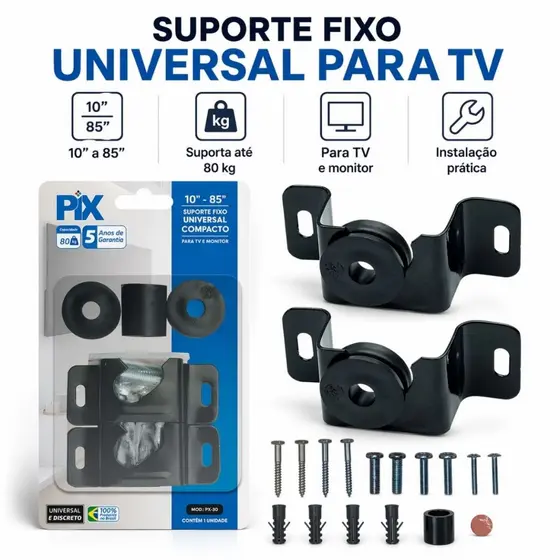 Suporte Tv Fixo Universal 10 A 100 Polegadas Vesa Reforçado