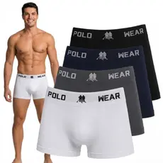 Kit 4 Cuecas Boxer Polo Wear Microfibra Sem Costura Original