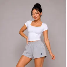 Short Feminino Moletom Com Bolso Bermuda Feminina Básica Confortável Para o Dia a Dia Shorts Moletom