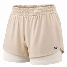 Short Duplo Feminino Fitness Academia Esportivo Corrida Dry com Elástico na Poliamida