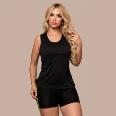 Regata Poliamida Feminina Dry Fit Para Academia Treinos Corrida Dia a Dia Tecido Premium Confortável Barra Reta