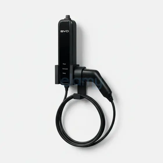 Suporte de Parede para Carregador BYD Elétrico | Organizador de Cabo EV