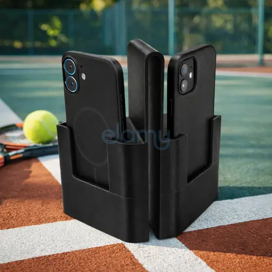 Suporte Duplo Para Celular Na Rede Para Filmar Jogos Beach Tennis ou Vôlei na Rede