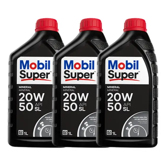 Kit 03 Óleo Para Motor Mobil 20w50 Super Universal Original