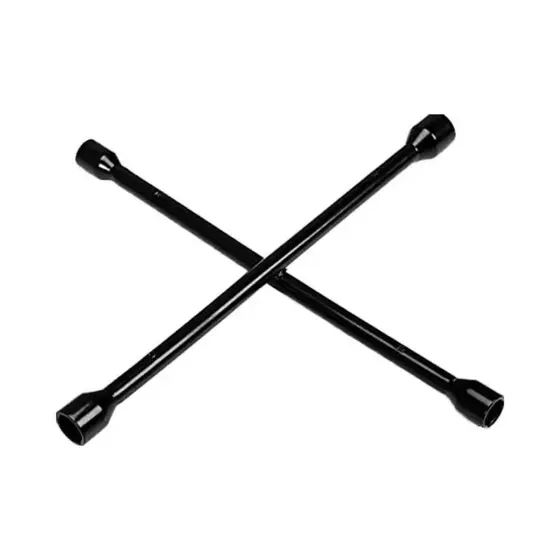 Chave de Roda Cruz Multifuncional 17/19/21/23mm em Aço Resistente Modelo