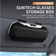 Caixa organizadora para interior de carro para óculos de sol - Suporte de armazenamento universal para viseira solar