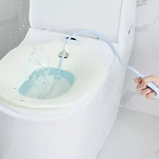 Bacia Para Banho De Assento Dobrável Azul