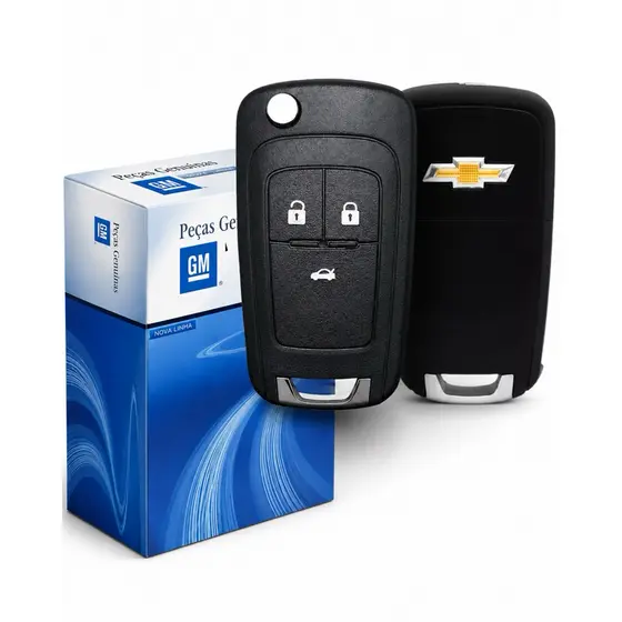 Chave Canivete Oca Gm Cruze Cobalt Prisma Agile Sonic Spin Onix 3 Botões