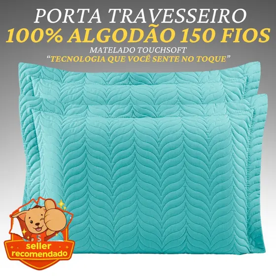 Porta Travesseiro 100% Algodão (PREMIUM) 70x50 Premium Macio Anti Alérgico Conforto Hotel Luxo