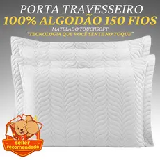 Porta Travesseiro 100% Algodão 70x50 Toque Suave Alta Qualidade Estilo Hotel Luxo